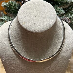 Vintage Silver Tone Choker Necklace